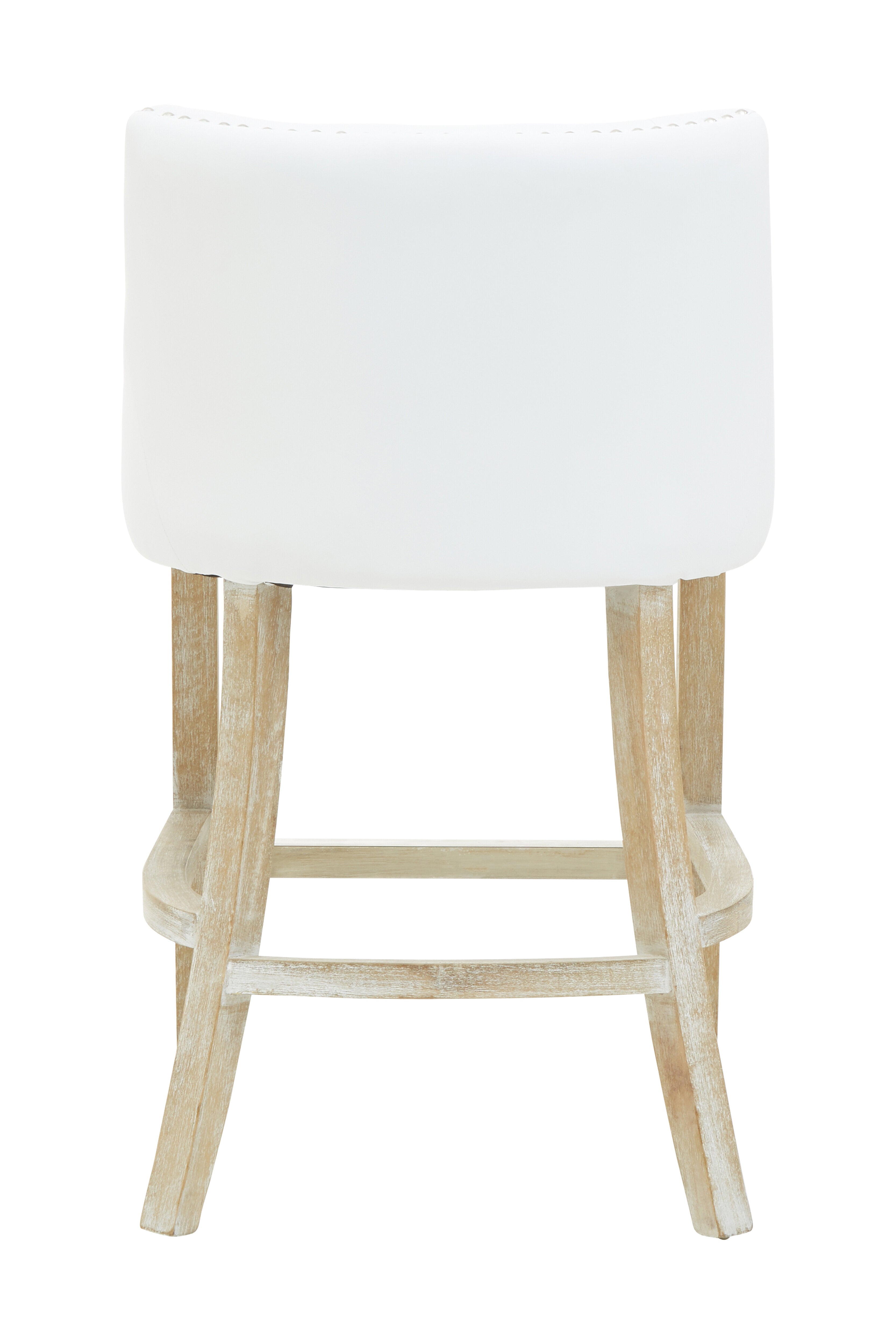 Candace Townhouse Stud White Detail Bar Stool